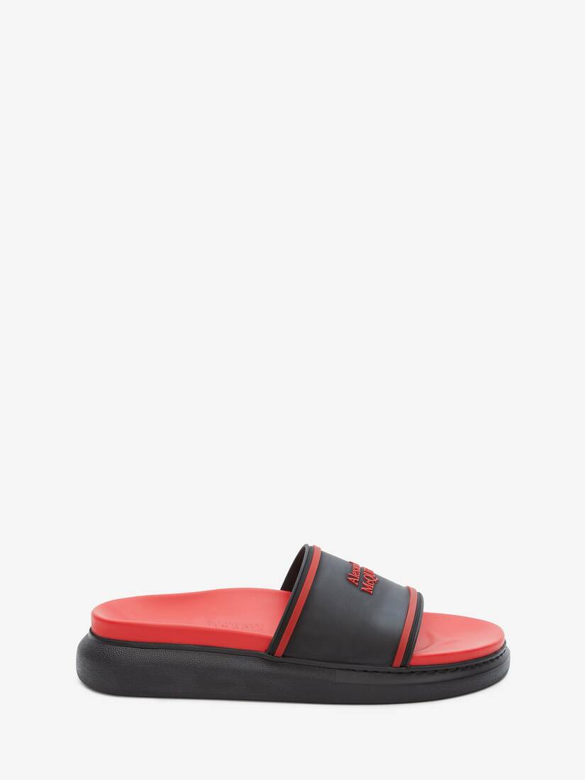 Sandalias Alexander McQueen Oversized Hybrid Signature Slide Hombre - Negros - Mexico 341-ZGHPYE